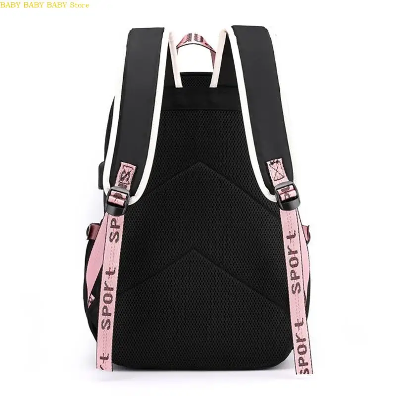 

Q81A School Backpack Large Capacity Bookbag USB Port Laptop Backpacks for Teenagers Travel Rucksack Student Casual Daypack