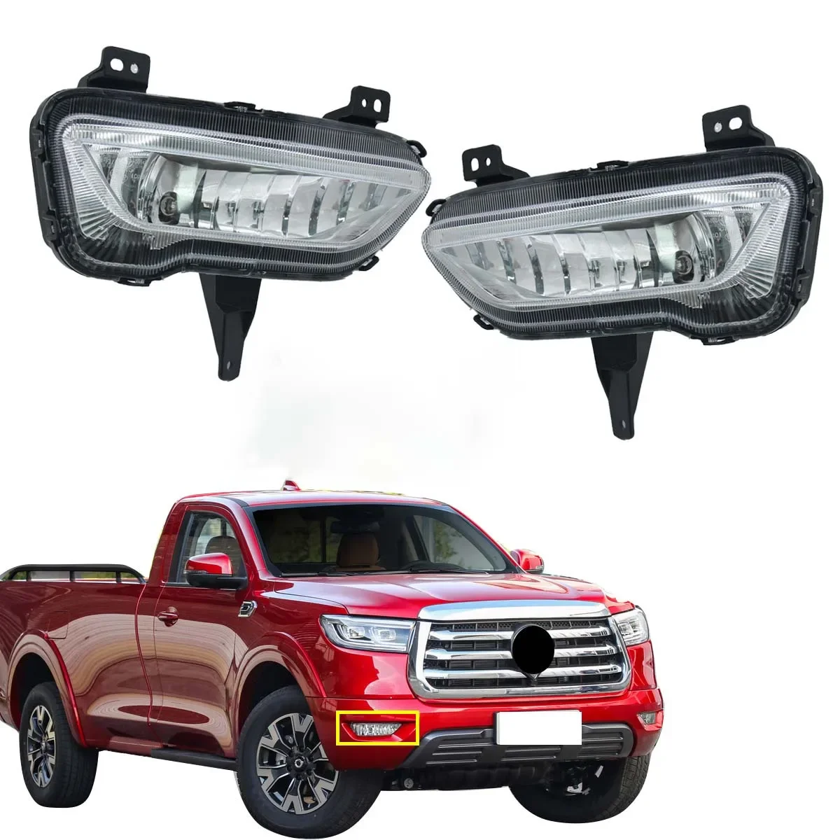 Front Bumper Daytime Running Light Day Light Fog Light Turn Signal for Great Wall Cannon Automobile