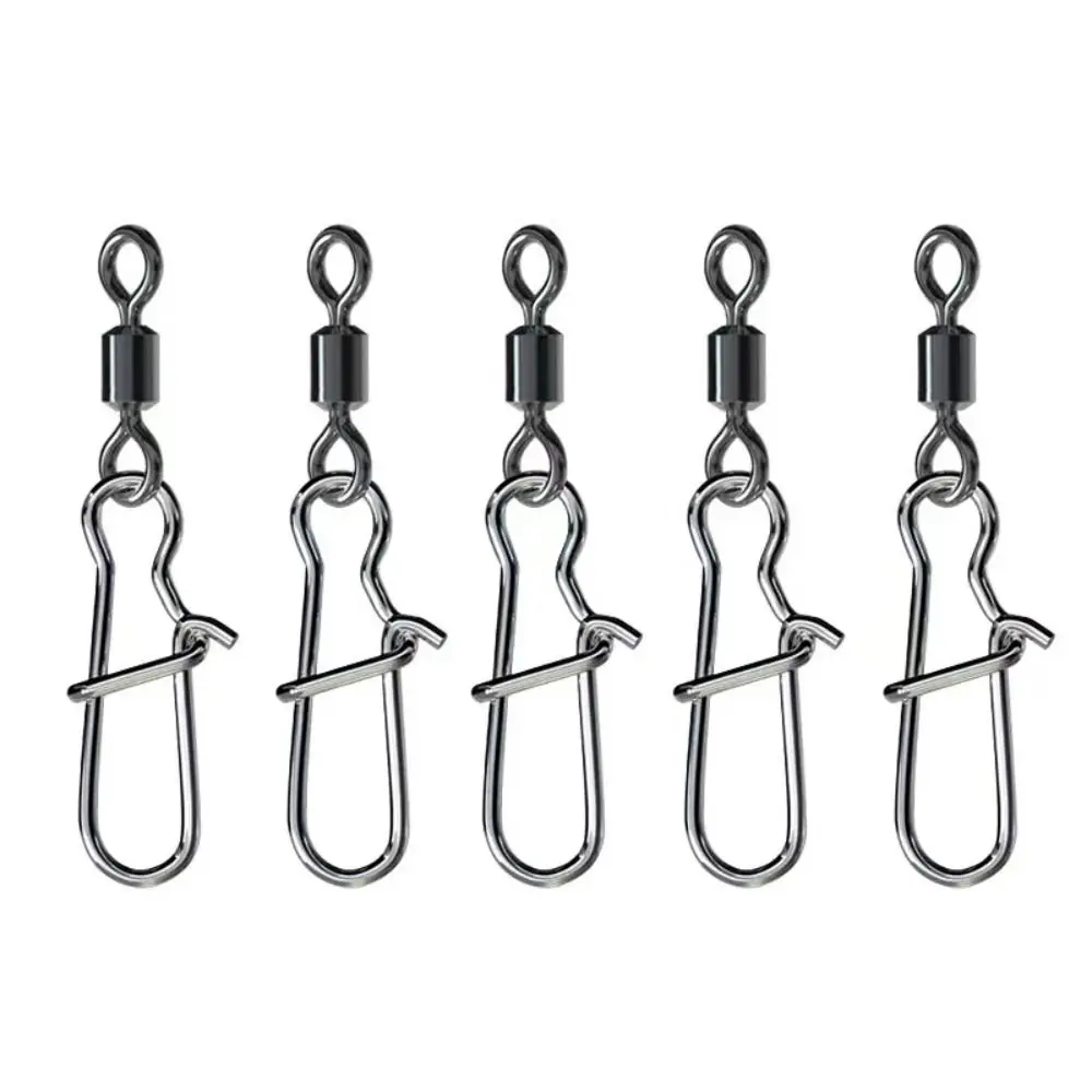 

50pcs/100pcs Bearing Rolling Swivel Snap Connector Tackle Buckle 360 Rotate Rolling Fishing Bearing Reinforced with Fast Lock