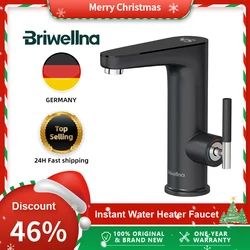 Briwellna Water Heater 220V Basin Faucet 2 in 1 Cold and Hot Water Taps Tankless Instant Geyser Faucet Electric Faucet Mixer