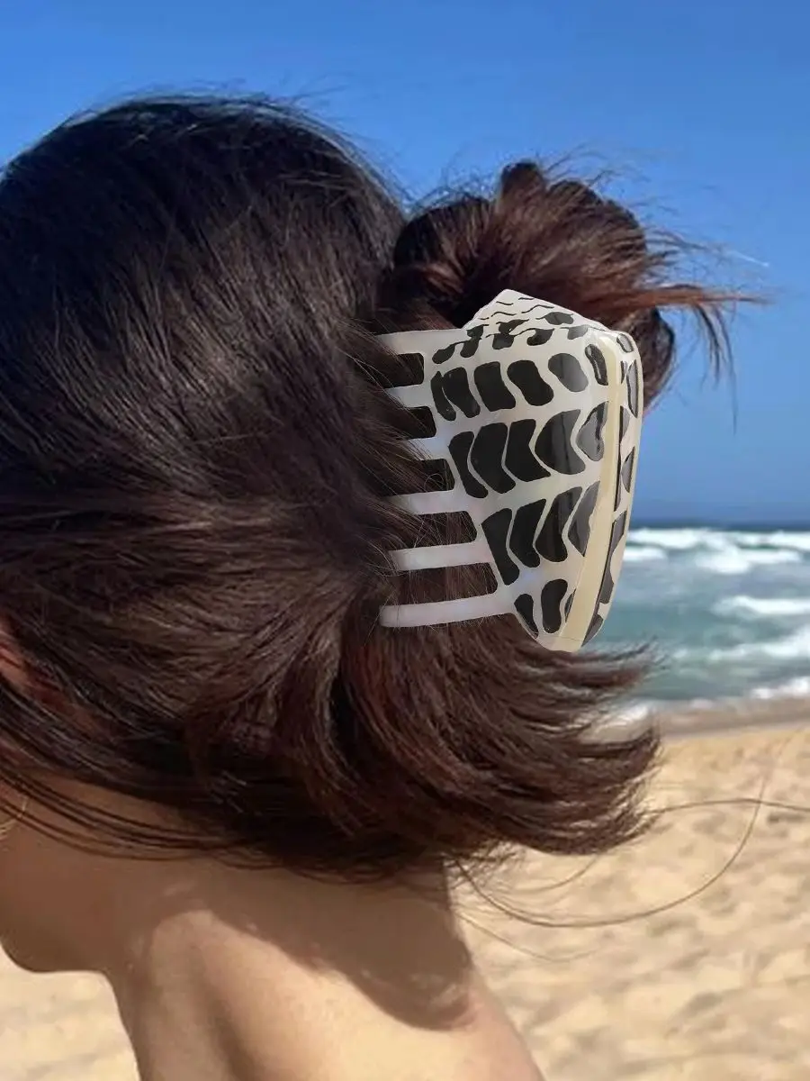 1 pièce de coquille de cône hébreu personnalisée et une griffe de cheveux de coquille de cône textile pour les vacances d'été