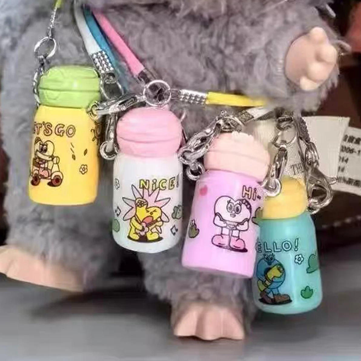 for Labubu Accessories， 17cm doll Water Bottle Water Cup Insulation Cup Accessories Miniature Decoration，no dolls