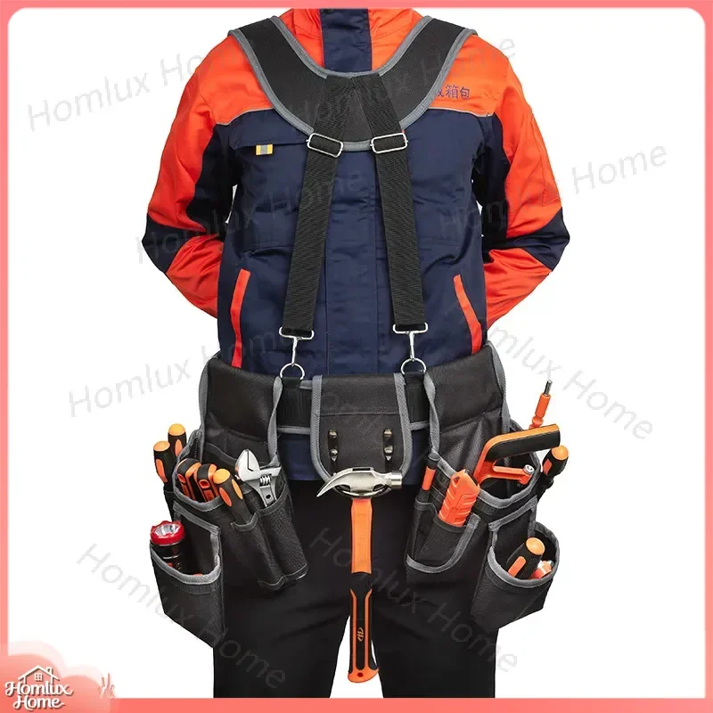 Multifunctional Electrician Fanny Pack for Aerial Work Tool Belt Waist Pouch Crossbody Shoulder Strap Wear-Resistant Utility