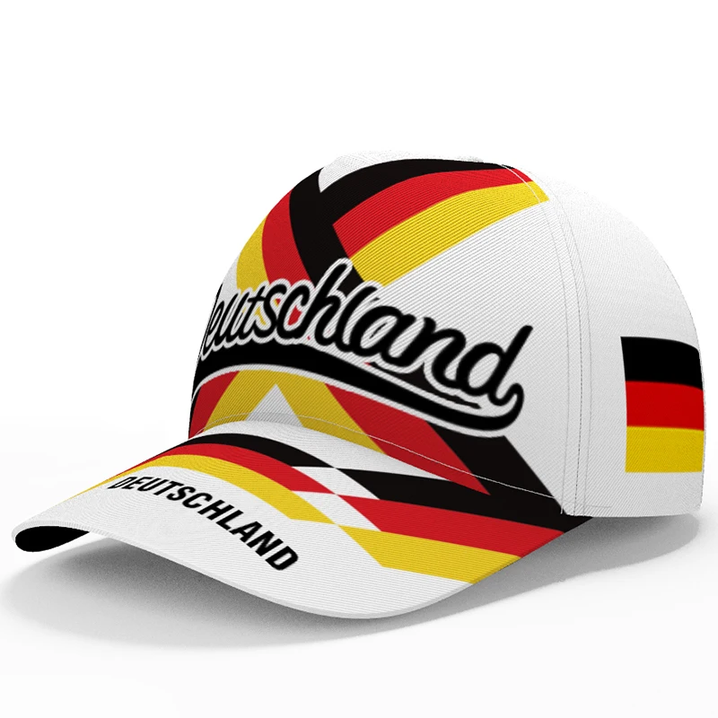 Germany Male Youth Free Custom Name Number Deu Nation Flag Hat Country German Bundesrepublik College Print Photo Baseball Cap