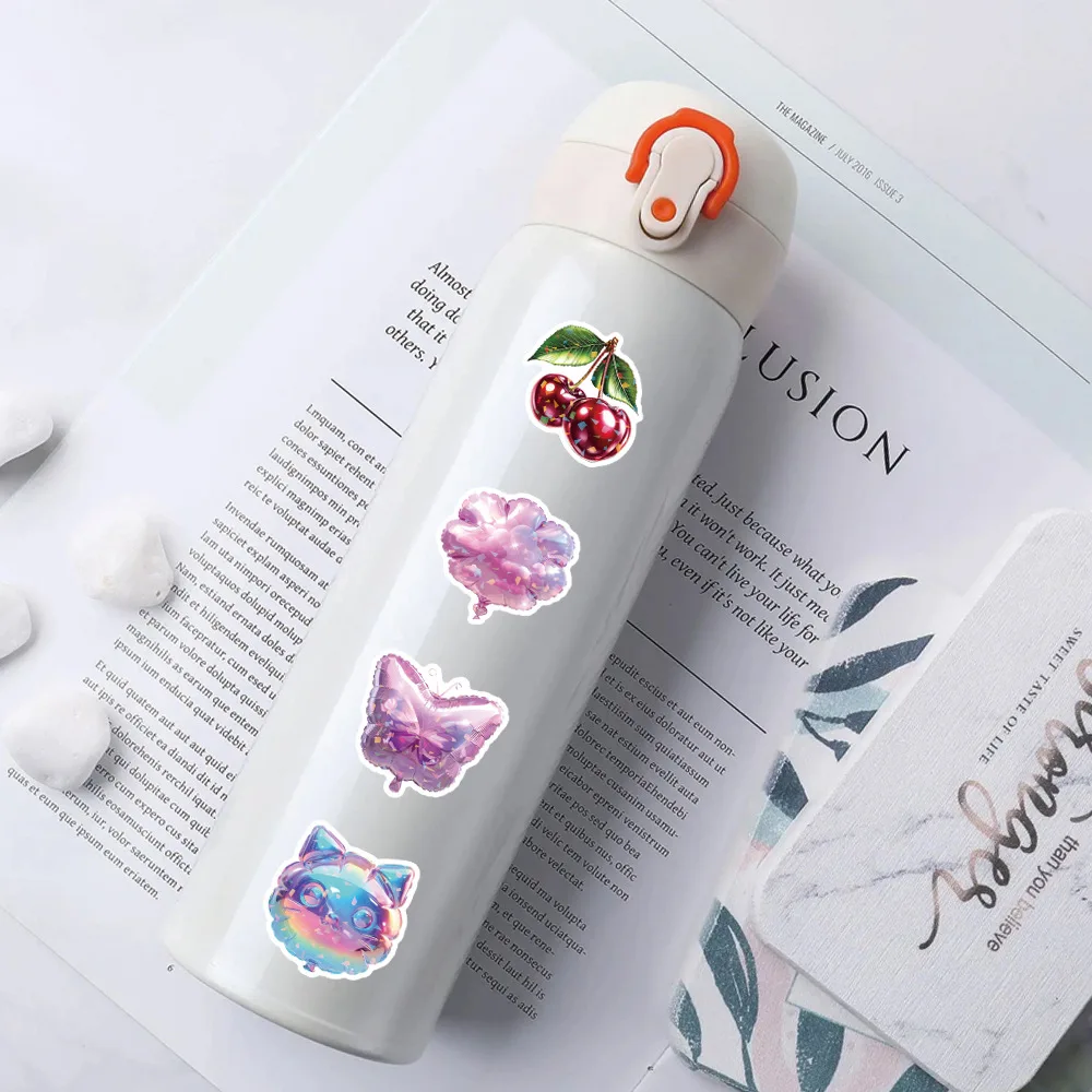 10/30/50PCS การ์ตูนน่ารัก 3D บอลลูนการ์ตูนที่มีสีสัน Graffiti สติกเกอร์ตกแต่งถ้วยน้ําแล็ปท็อปกระเป๋าเดินทางกันน้ํา Decal ของเล่น