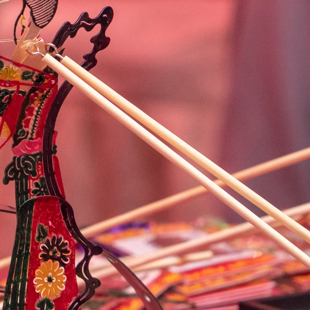 10 peças ferramenta de movimento de braço de vara de operação de fantoche de mão faça você mesmo controle de haste fina de madeira