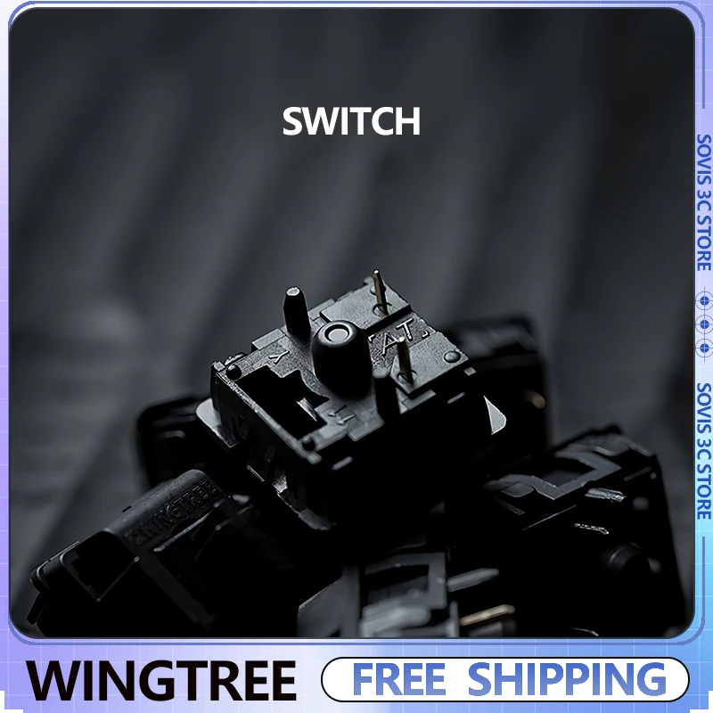 

WINGTREE Switch 5 PIN HIFI Linear Stuffy Switch Hot Swap factory Lubrication Custom 42g Trigger Mechanical Keyboard Accessories