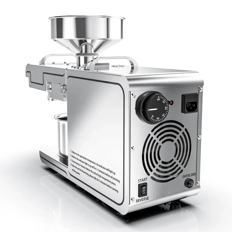 220 فولت الكهربائية 220 فولت الذكية النفط الصحافة المنزلية متعددة الوظائف الغذاء الصف الفولاذ المقاوم للصدأ الجسم الصحافة صغيرة الفول السوداني بذور الكتان جوز الهند