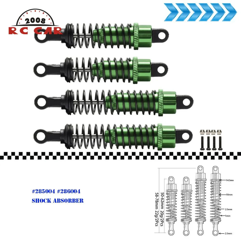 Lega di alluminio 58-78MM 50-62MM #286004 #285004 ammortizzatore ammortizzatore per RC Off Road Monster per 1/16 1/18 HSP Huanqi HPI