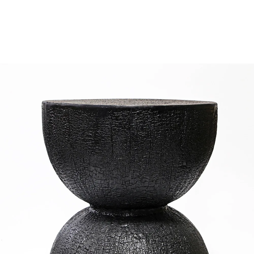 

Solid Wood Edge Stump Carbonization Creative Homestay Ornament