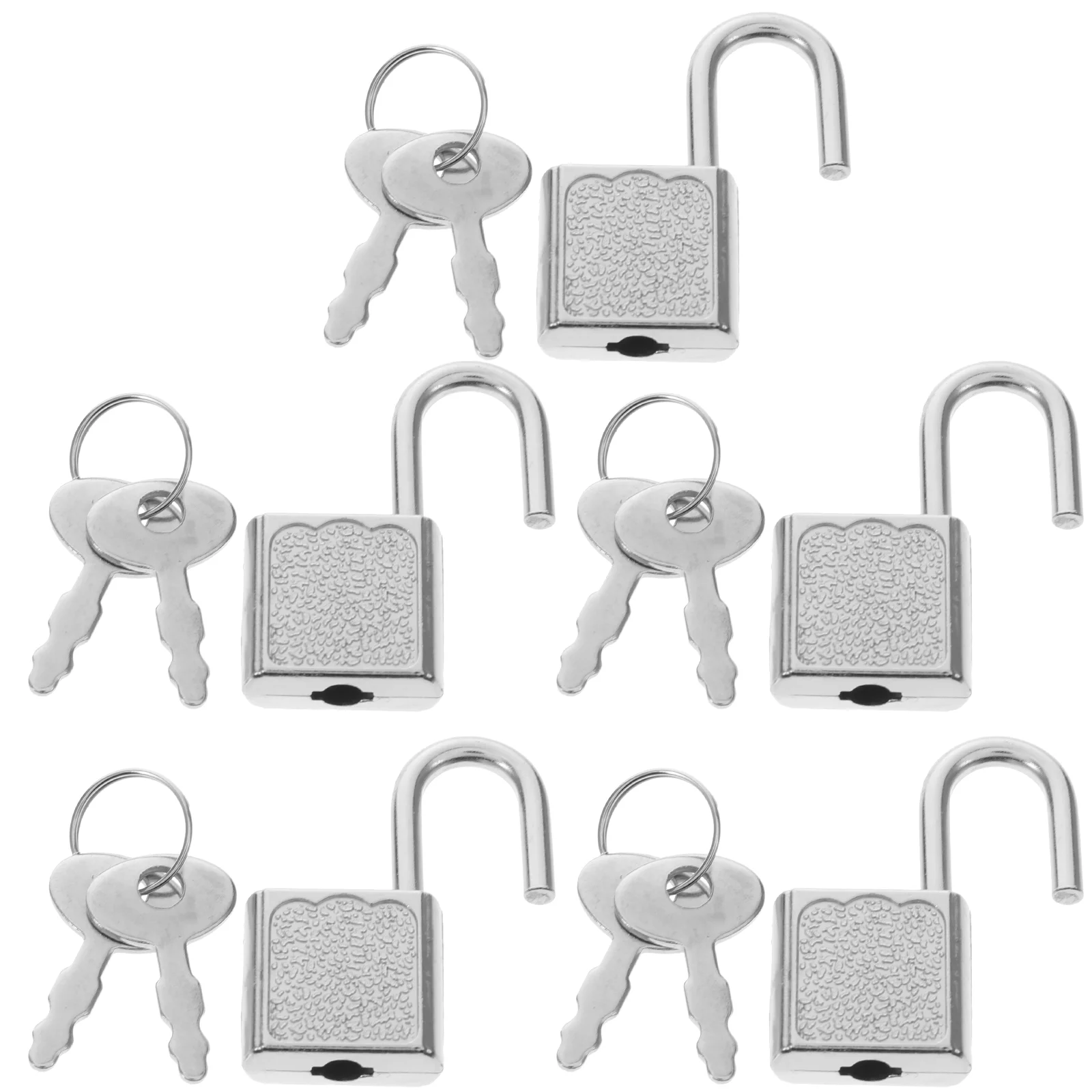 5 Sets Treasure Chest Lock Small Key Toys Mini Padlock Keys Notebook Child