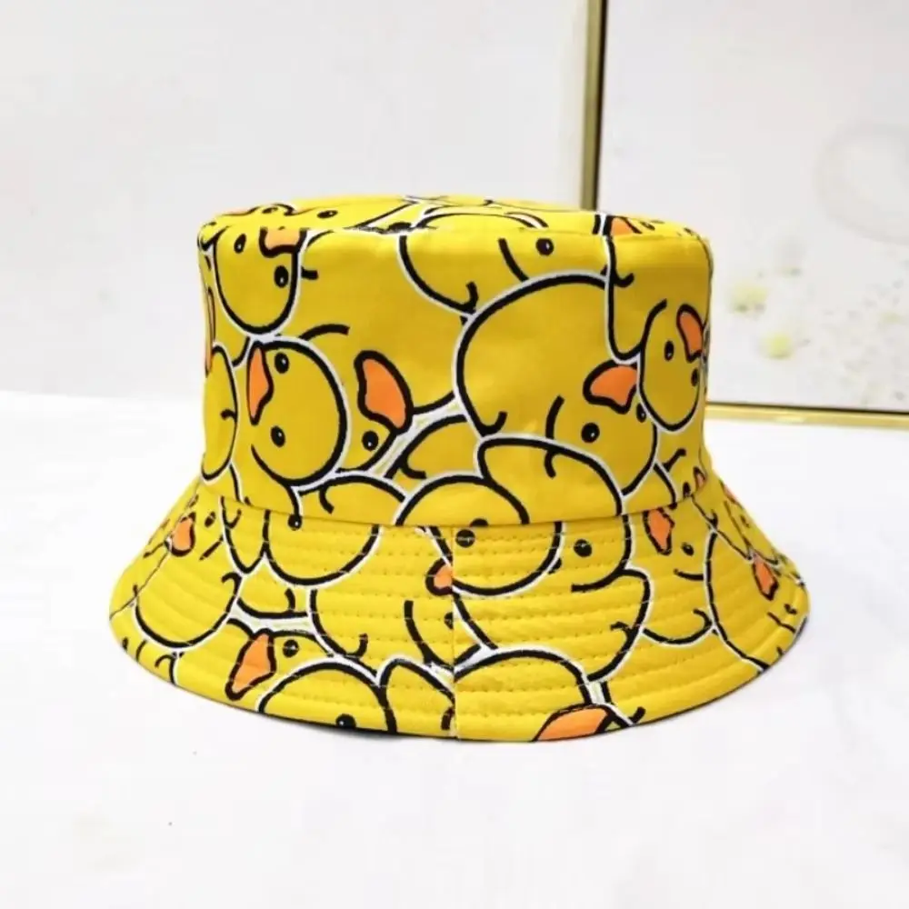 Double Sided Yellow Duck Fisherman's Hat Trendy Design Versatile Style Summer Equipment Hat Sunscreen Protection UV Protection