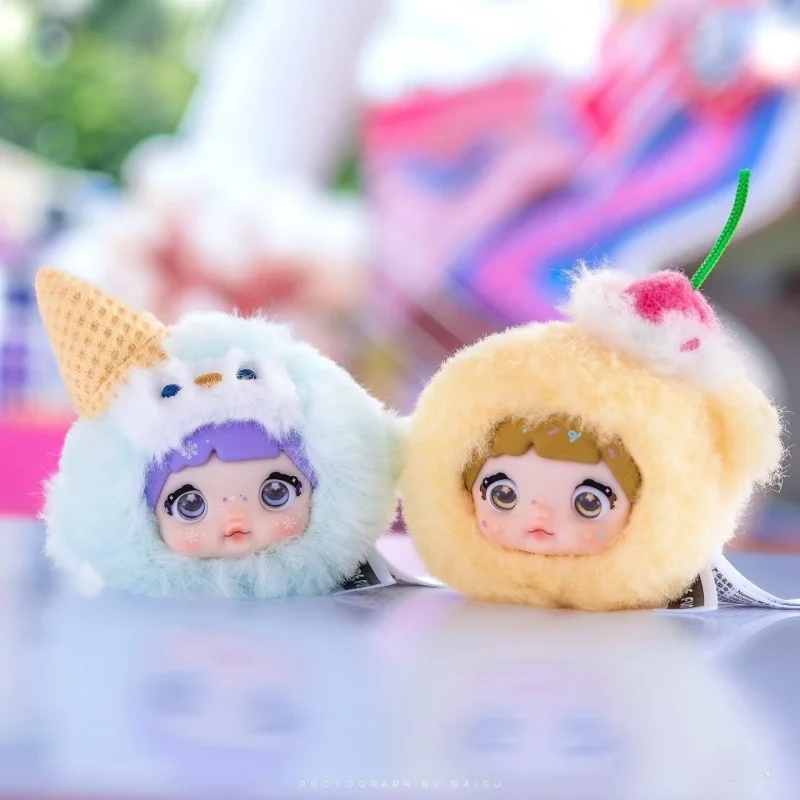 Nommi Baby 100% serie dulce caja ciega Linda muñeca de Anime Nommi Mibao bolsa sorpresa llavero colgante de felpa de vinilo caja misteriosa de juguete