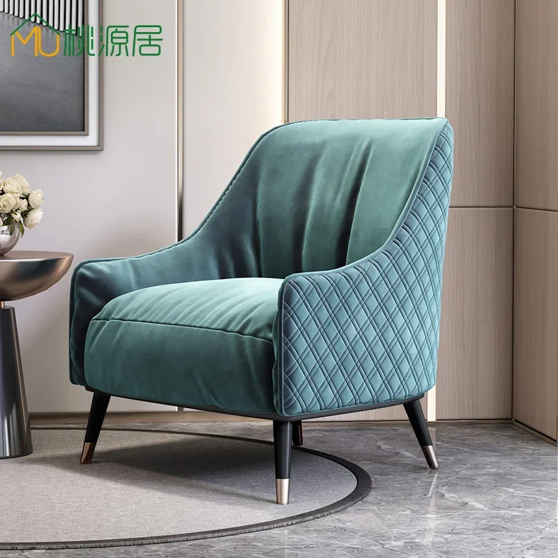 XL light luxury modern sofa malachite green single tiger chair leisure chair dressing chair