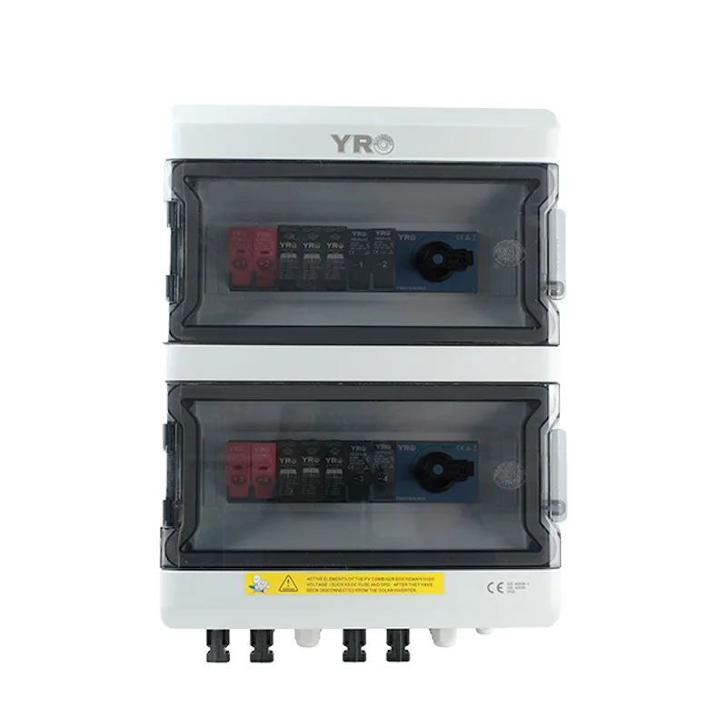 

Photovoltaic Combiner 4 In 2 Out 1000V Isolation Switch Lightning Protection DC System Distribution Box New Energy Anti-Back