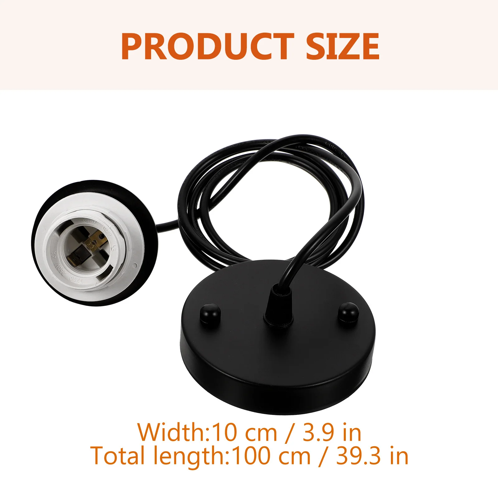 2 قطعة E27 حامل مصباح السقف مقبس معدني كابل قابل للتعديل مزرعة قلادة قاعدة مصابيح E27 حامل مصباح الموضوع