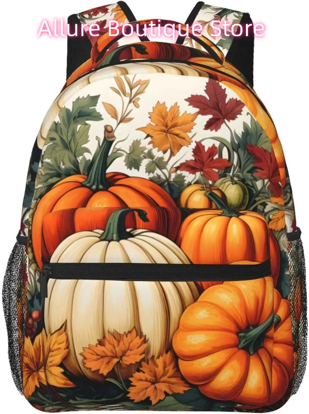 

laptop bag back to school Cute Pumpkin Cartoon Lightweight Laptop Backpack Lightweight Multipurpose Travel Casual Daypack Unisex