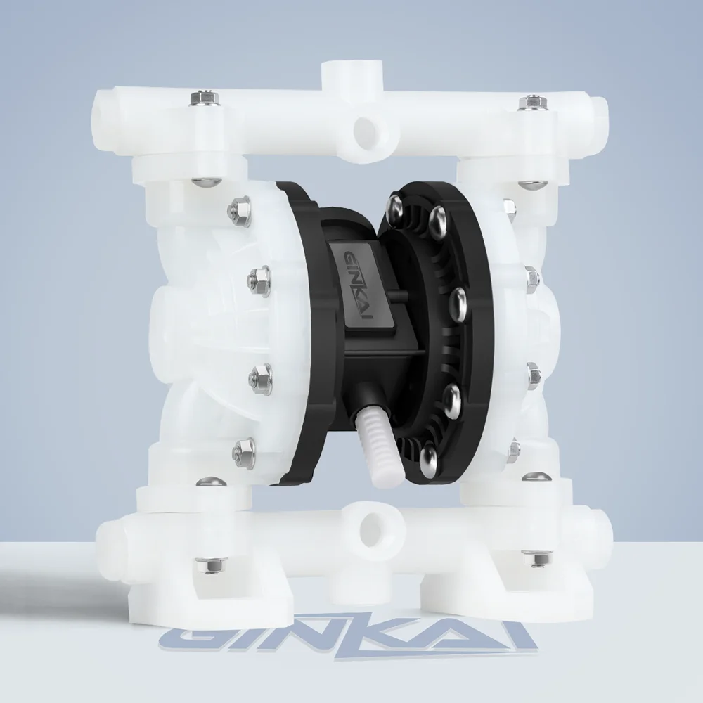GK 1/2 Inch Wear-Resistant Pneumatic Diaphragm Pump with PTFE Diaphragm for Raw Material Liquid Transfer in Pharma