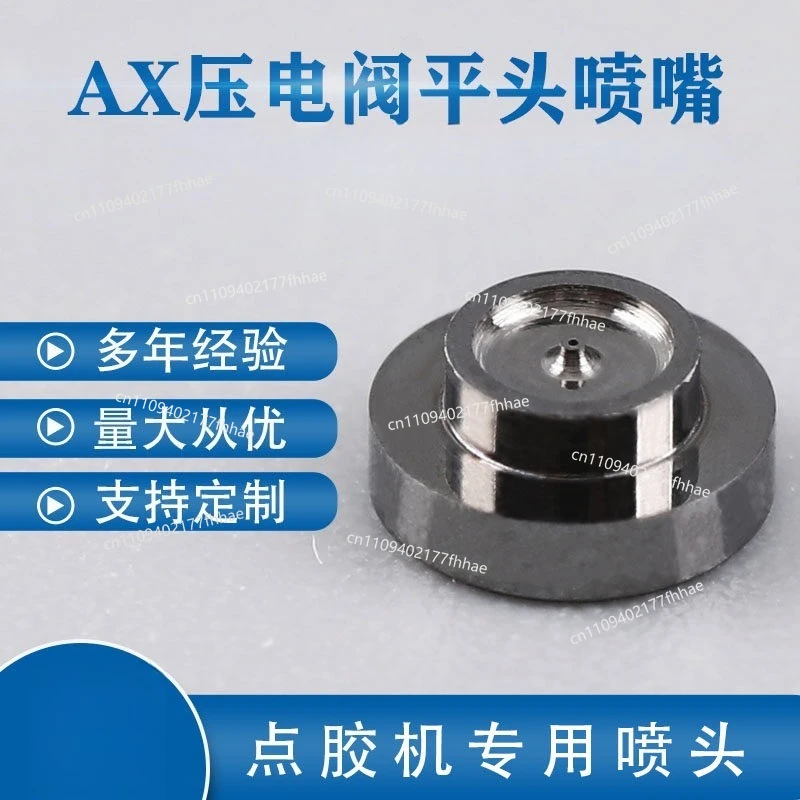 Dispenser Accessories Consumables AX Piezoelectric Valve Flat Nozzle 0.1mm0.2mm0.3mm Stainless Steel Tungsten Steel Nozzle