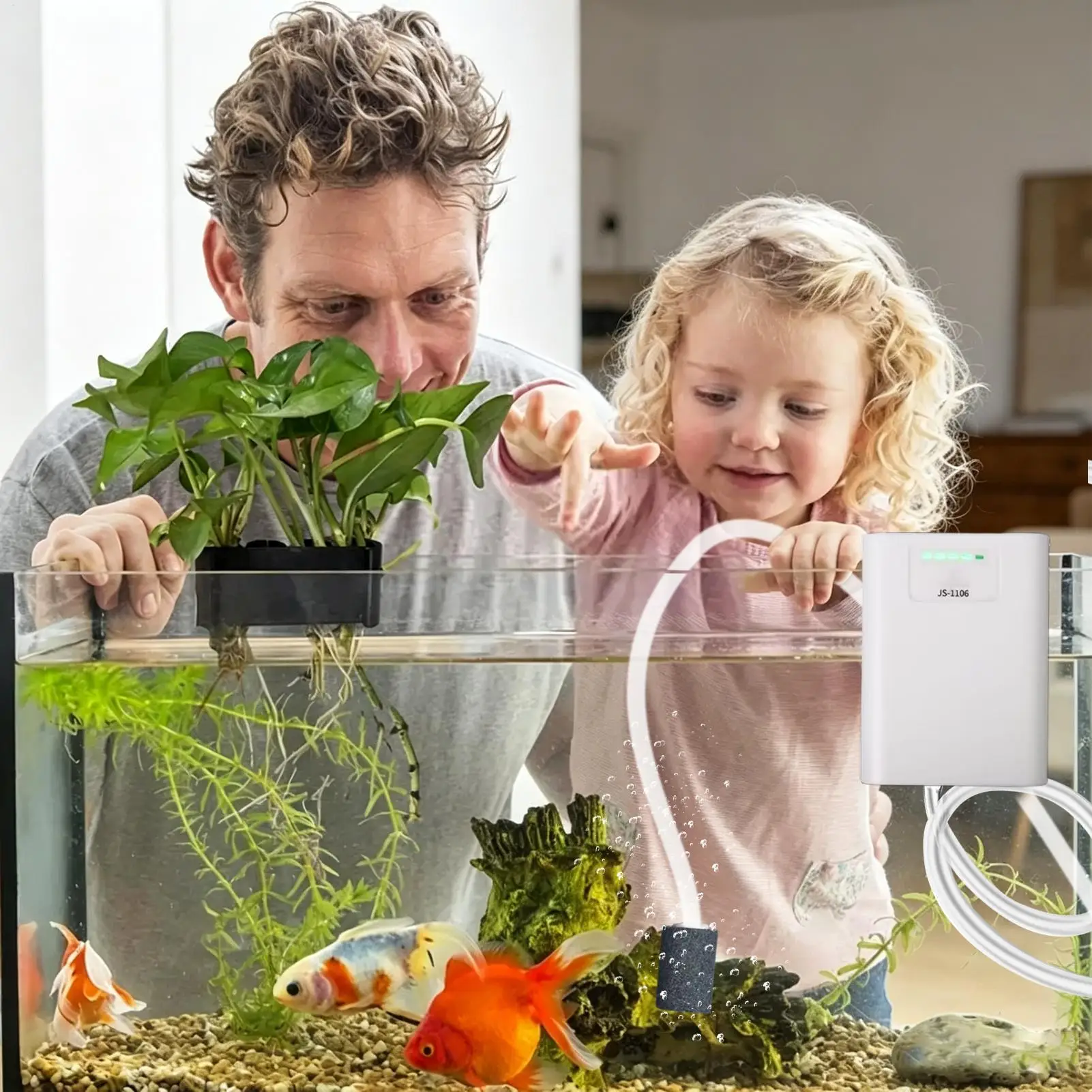 Air Pump For Fish Tank Quiet Stable Oxygen Output Battery Operated Aquarium Pump For Enthusiasts Anglers Keepers Hobbyists