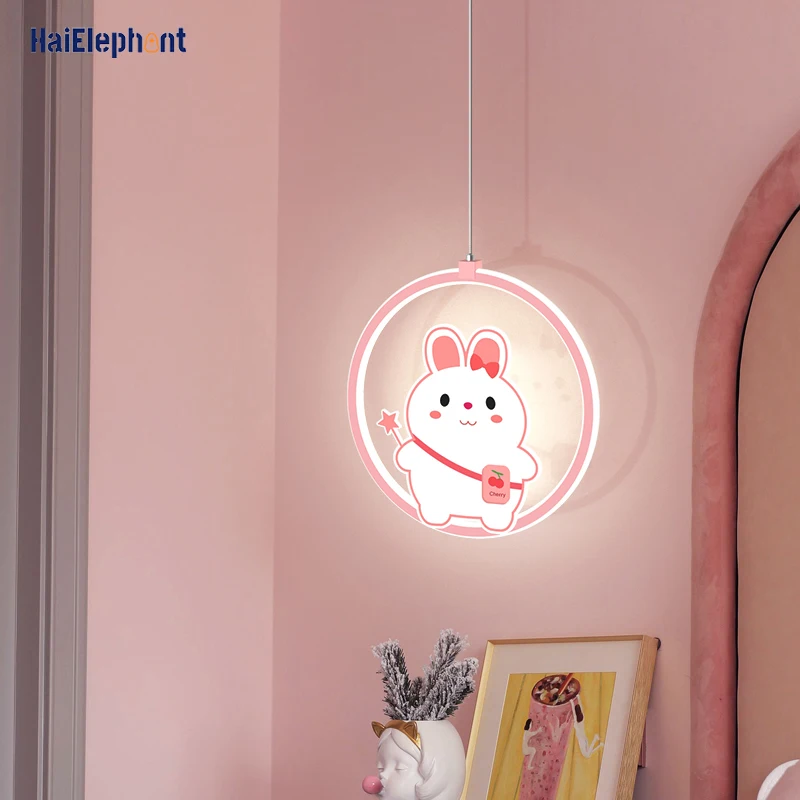 

Modern Cartoon Animals LED Pendant Lights For Living Dining Room Bedroom Bedside Home Deco Hanging Lamps Indoor Lighting Fixture