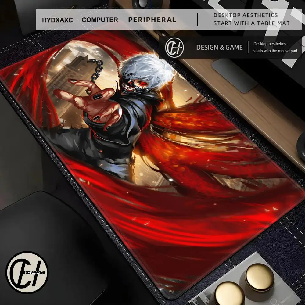 New Cool Wallpaper Kaneki Ken Mouse Pad Office PC Keyboard Rugs Laptop Gaming Mousepad Japan Anime Tokyo Ghoul Big Desk Mat