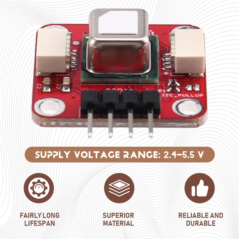 AA08-SCD41 Modulo sensore di gas Rilevatore di anidride carbonica (CO2) per rilevare la temperatura e l'umidità di anidride carbonica CO2 per I2C