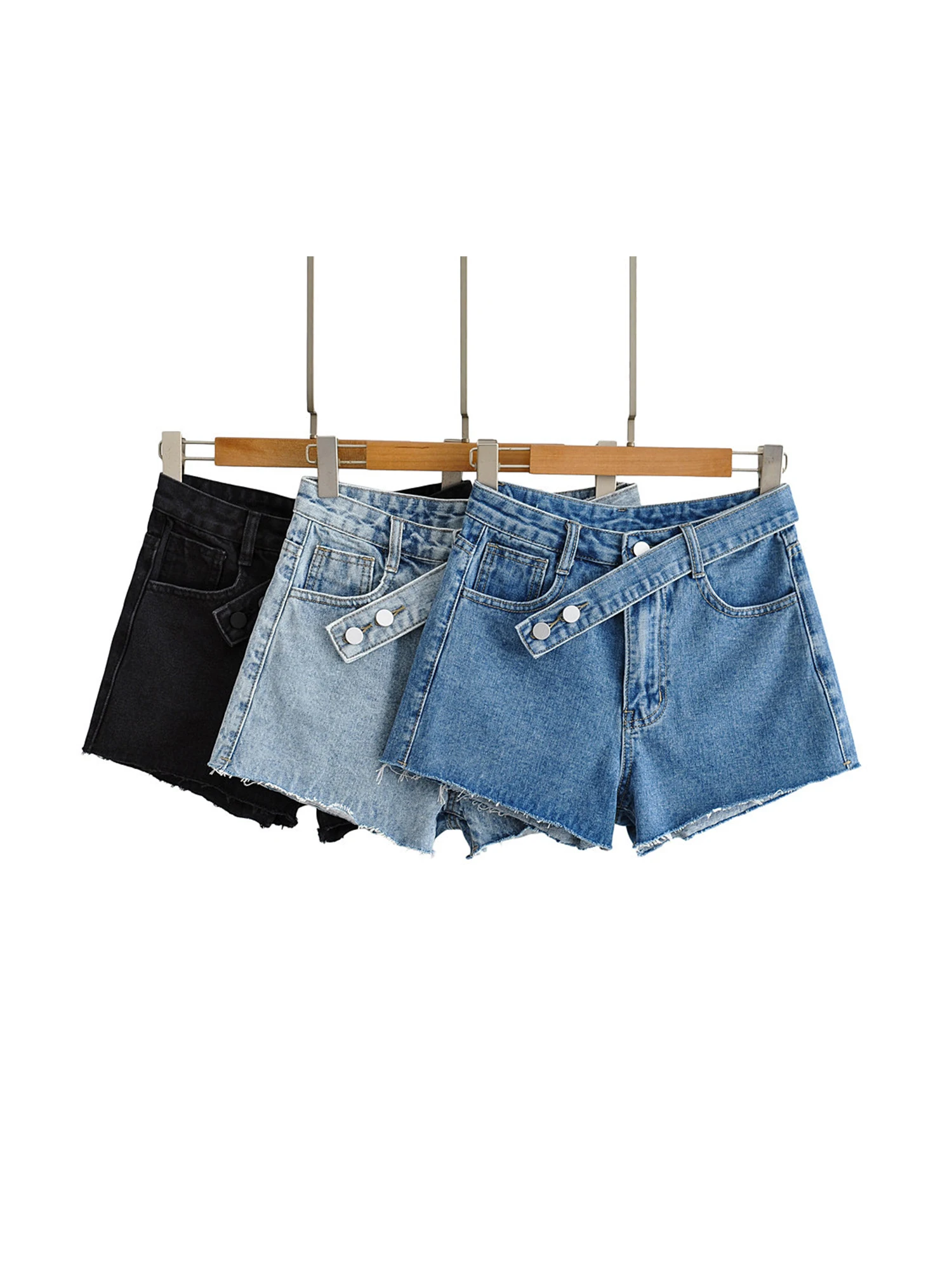 Women's Dark Blue Mini Denim Shorts Vintage 2000s Y2k Gyaru A-Line Micro Jeans Shorts High Waist Hot Cowboy Pants Shorts Summer