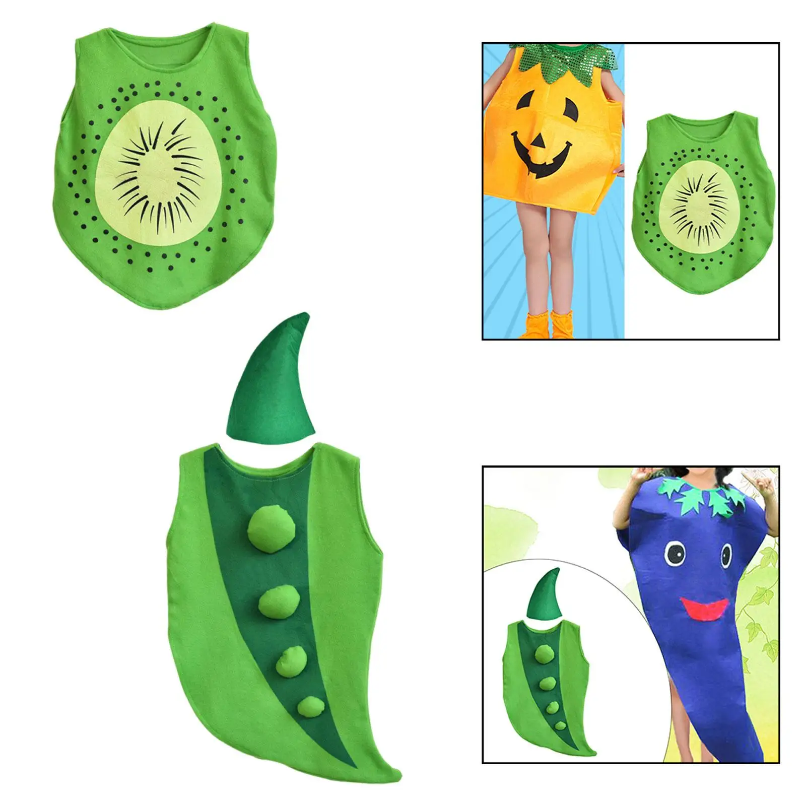 زي الهالوين للأطفال، زي تنكري أخضر لعطلة العرض المسرحي كرنفال