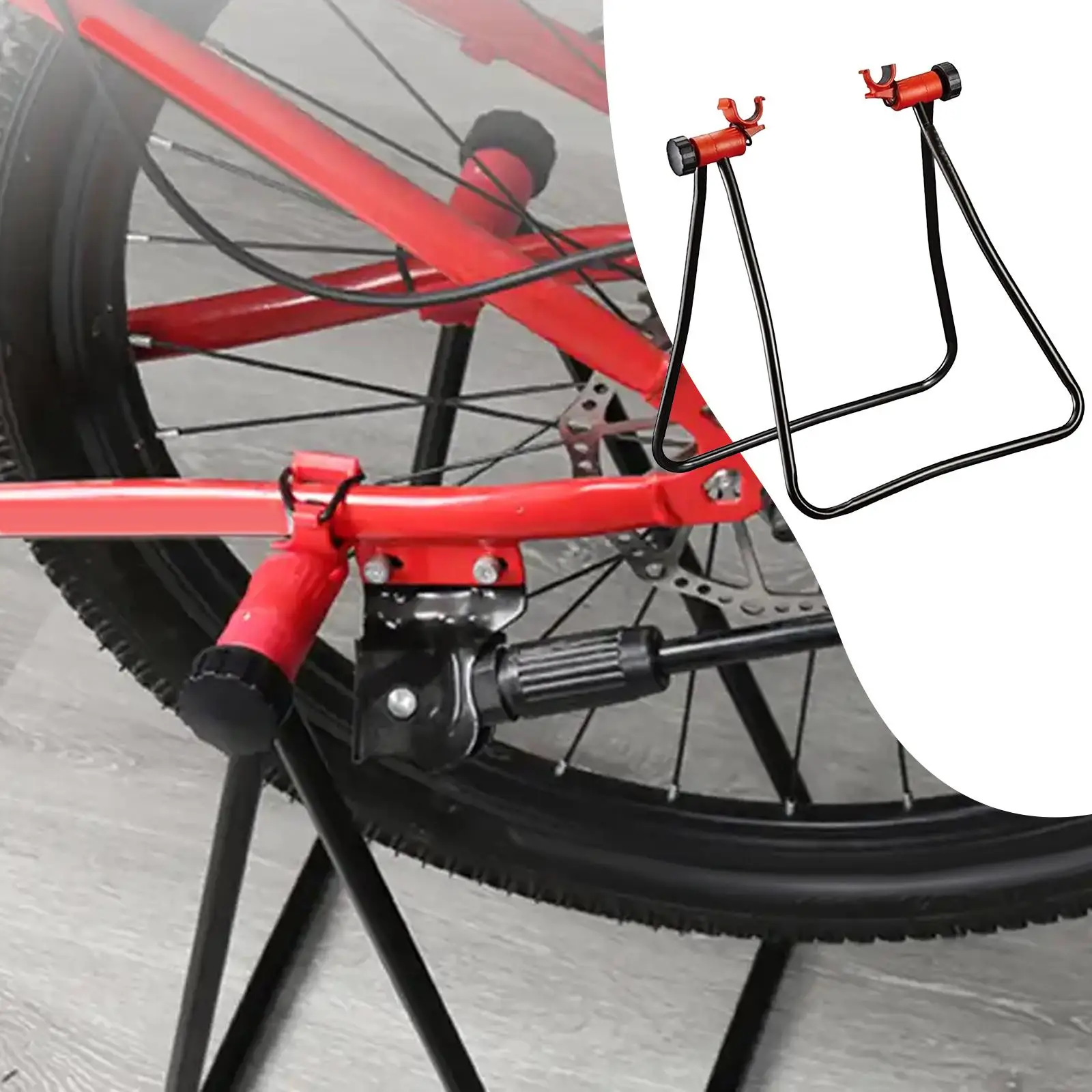 Road Bike Stand, Parking Rack, Adjustment Knob, Foldable Floor Display Stand, Storage Rack for Garage
