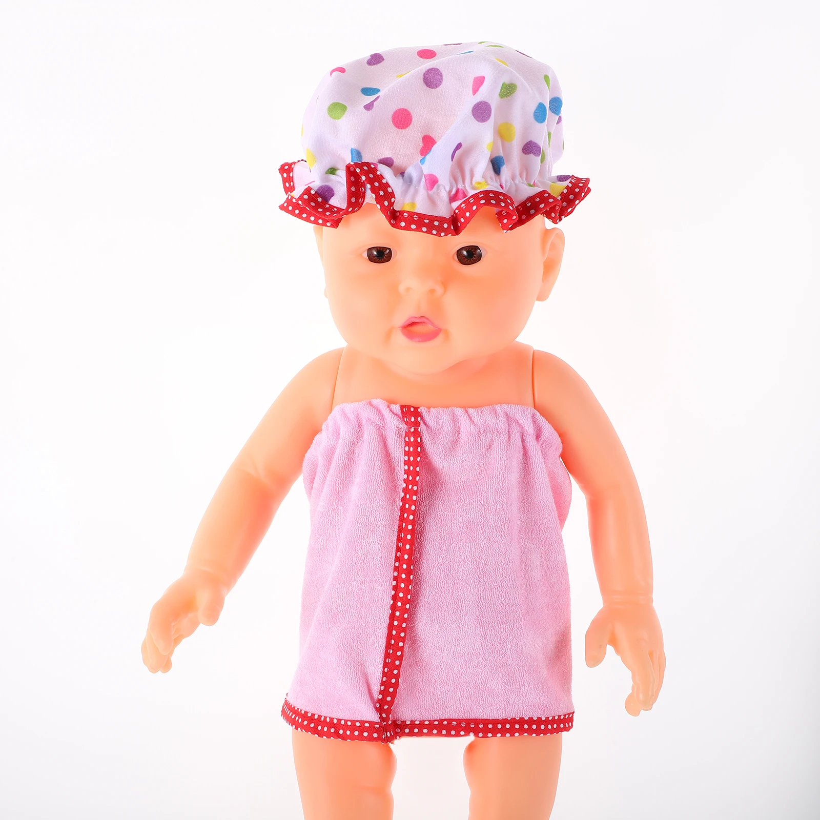 18-Zoll-Rasierset Baby-Bademantel-Zubehör Niedliche Weihnachts-Puppen-Kleidung Stofftier-Outfits Kleidung