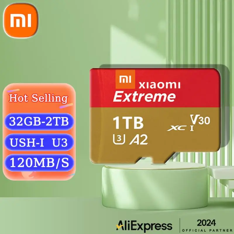 Xiaomi-Cartão de Memória Pro Extreme, Cartão Micro TF SD, Flash Cards para Câmera, Câmera para PC, Alta Velocidade, U3, 4K, UHD, C10, V30, 1TB, 2TB