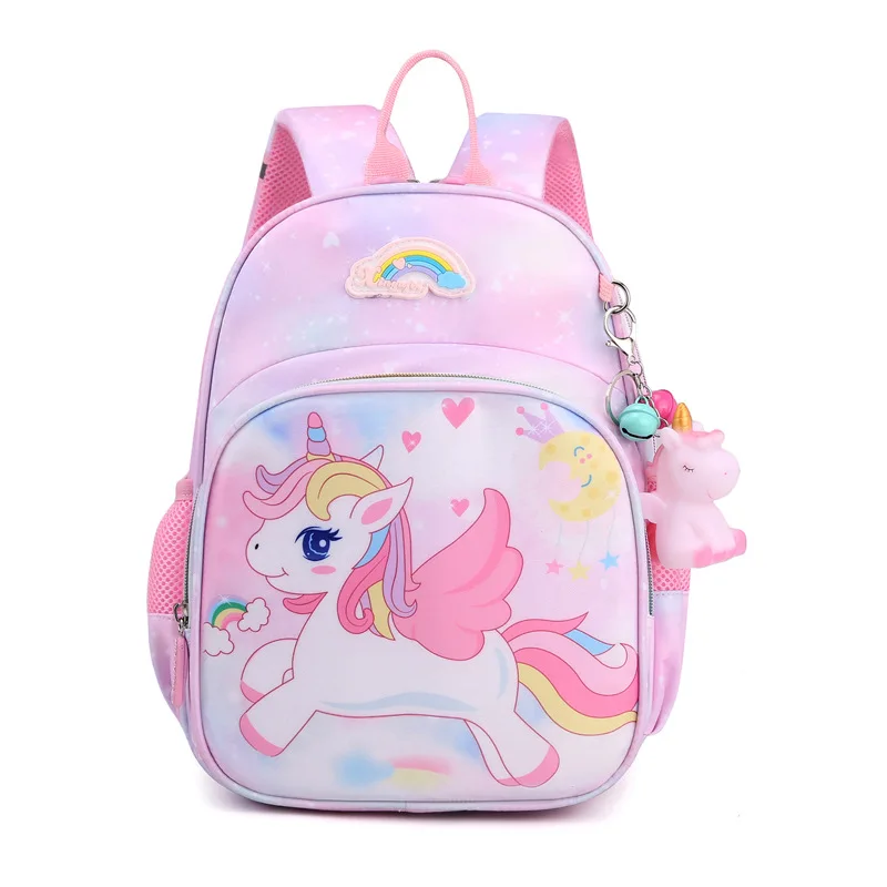 Bolsa escolar unicórnio para crianças, Mochila infantil para bebês, mochila pequena, rosa