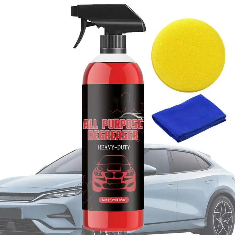 Spray detergente per auto da 120ml agente lucidante per carrozzeria automobilistico multiuso ruote potenti affidabili per la pulizia della manutenzione delle auto