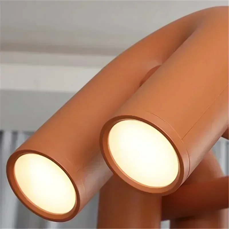

Nordic Modern U Shaped Chandelier Creative Rotatable U Tube LED Light Living Room Restaurant Bar Lighting Decoration