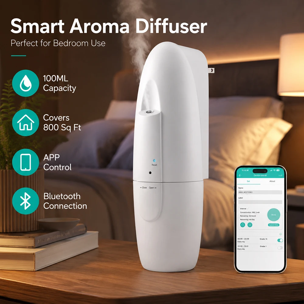 NAMSTE Smart Waterless Aroma Diffuser 25㎡ Scent Machine APP Control Commercial Essential Oil Diffuser for Hotel Office Home