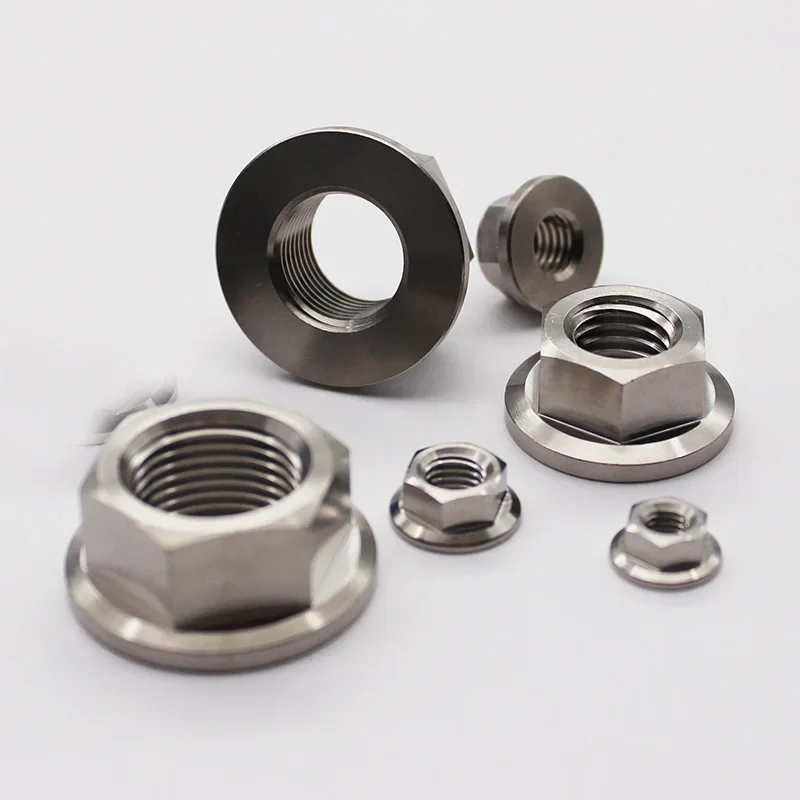 

Titanium Flange Hex Nuts GRADE 5 6AL-4V M5 M6 M7 M8 M10 M12 M14 M16 M18 M20