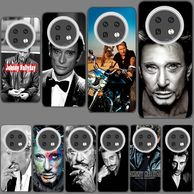 Johnny Hallyday Music Black Case for Huawei Mate 10 20 30 Lite 40 Pro P50 P40 Lite P30 Pro P20 P10 TPU Soft Phone Cover