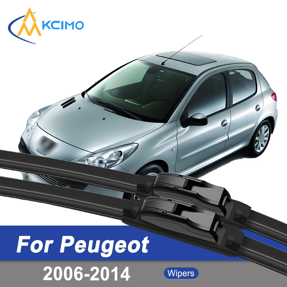 

Premium Rubber Durable Silent Windshield Wiper Blades 2pcs for Peugeot 207 2006-2014 Front Wiper Blades Set