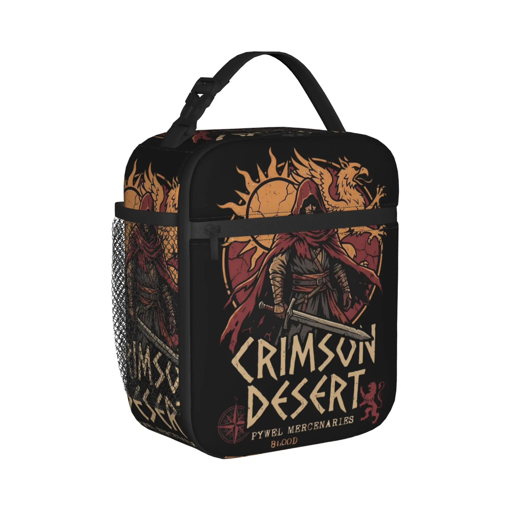 Crimson Desert Game  Beautiful Fantasy Open World Art Insulated Lunch Bag Thermal Bag Lunch Container Tote Lunch Box for Women