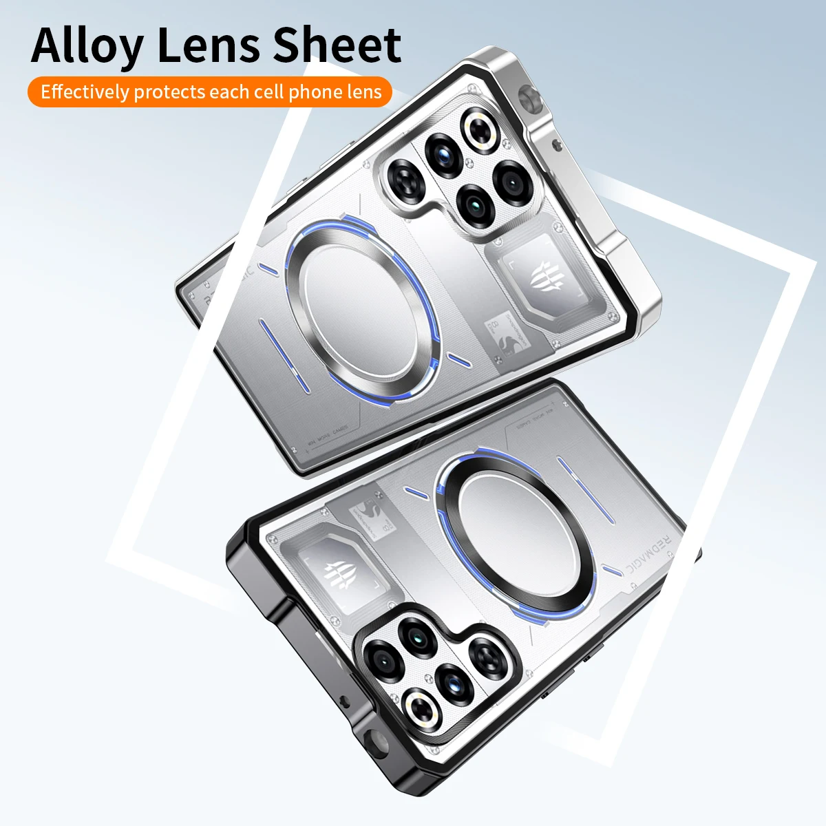 Casing ZTE Nubia Red Magic 11 Pro Plus Mewah, Pelindung Lensa Kaca Alloy Snap Snap, Bumper Funda untuk Red Magic 11 Pro Plus