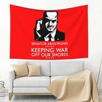 Senator Armstrong Presidential Campaign - Metal Gear Rising: Revengeance Tapestry Tapete For The Wall House Decor Tapestry