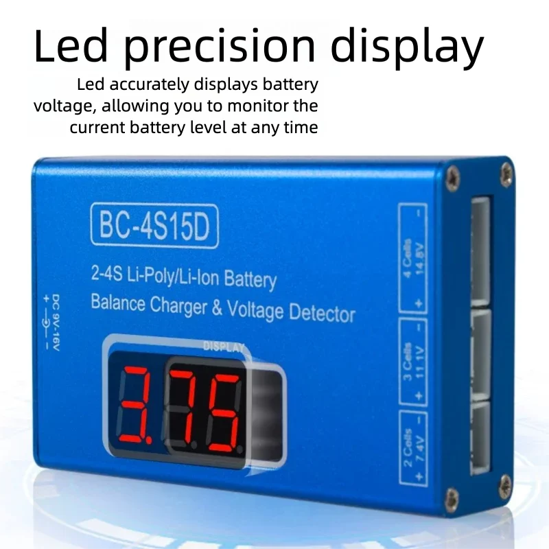 BC4S15D model aircraft lithium battery B4 balance charger FPV crossing machine toy car 2S3S4S power supply