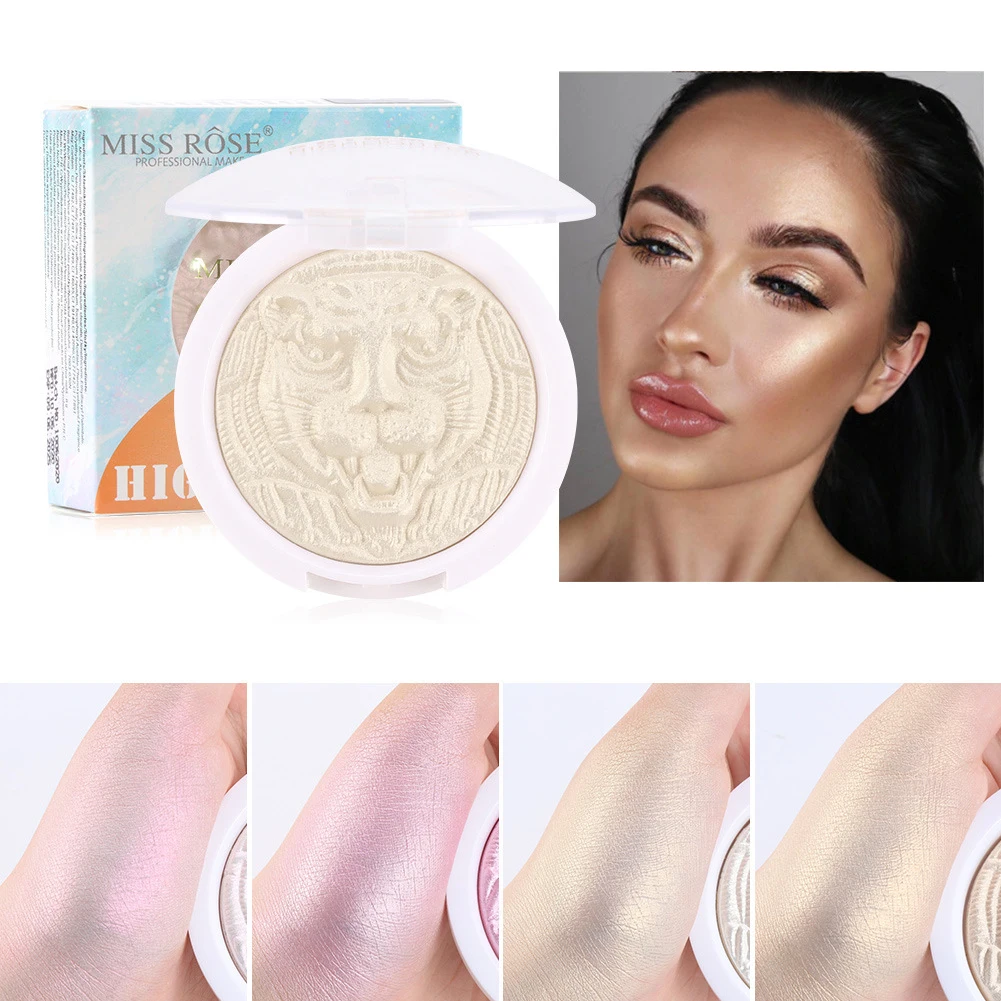

4-Colors lion Diamond Highlighter Blush Powder Gold Glitter Palette Face Contour Shimmer Illuminator Makeup Highlight Cosmetics