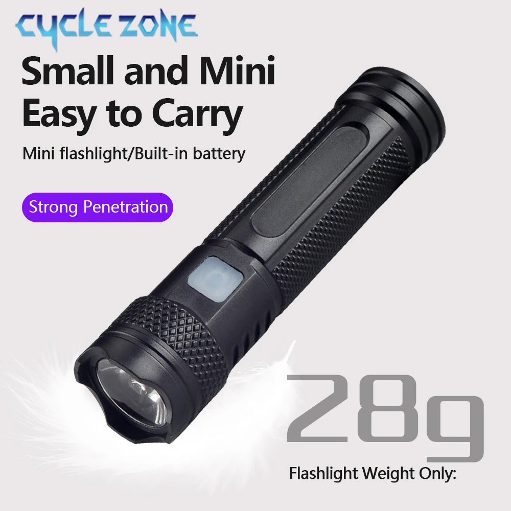 Mini Ultraviolet Handheld Torch Rechargeable 365nm UV Flashlight Purple Torch Jade Money Detector Pet Urine Stains Detector