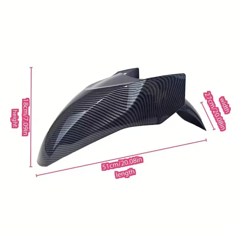 Motorcycle Front Fender Carbon Fiber Pattern Front Wheel Mudguard Water Splash Protection Cover For Honda PCX160 2021-2025 - view 6