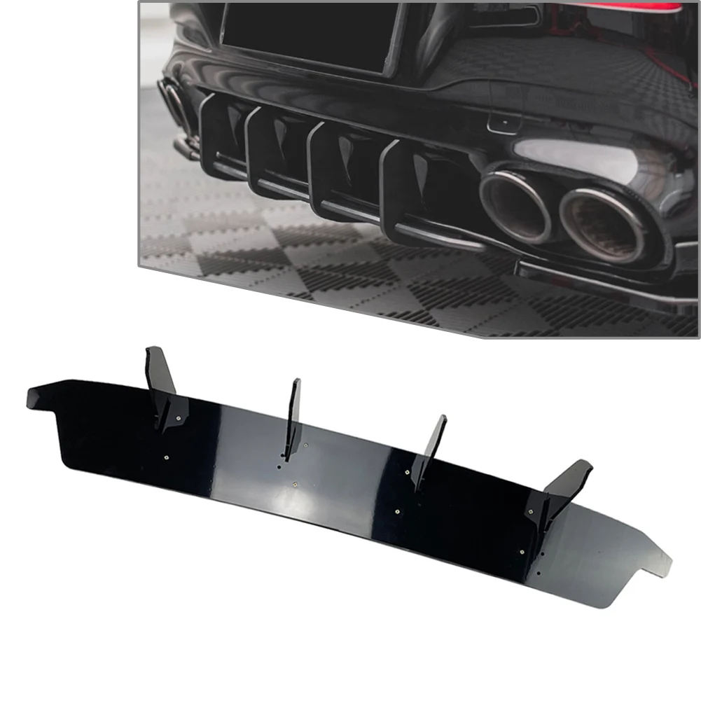 Car Rear Bumper Diffuser Splitter Lip Body Kit Spoiler Plate For Mercedes Benz CLA-Class C118 2019 2020 2021 Black ABS Plastic