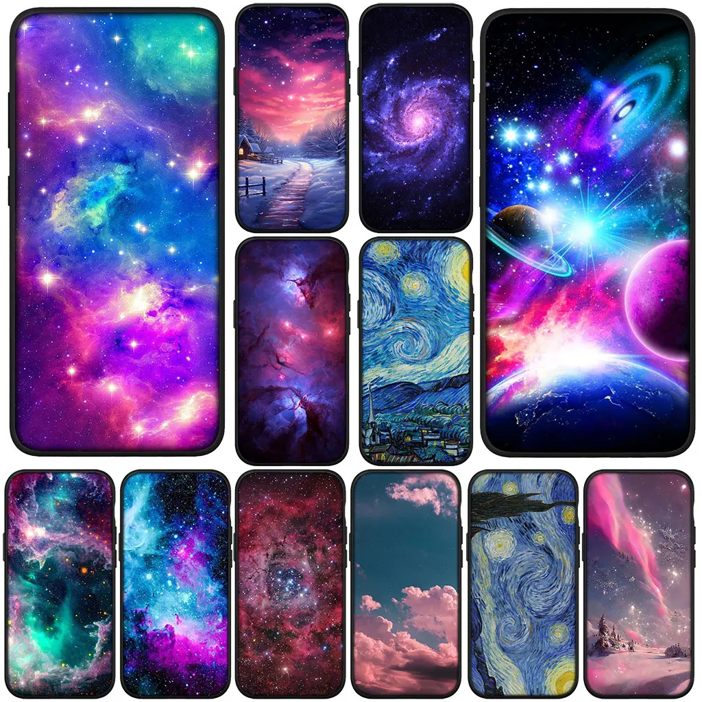 Universe Galaxy Stars Moon Cover Phone Case for Motorola Moto Edge 50 One 30 Fusion 40 neo Ultra Pro 20 Lite G50 G85 G84 E15 E14