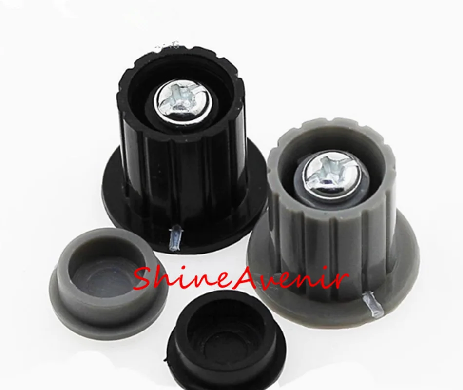 10PCS Grey/Black | Copper Core Knob Hat WXD3-13-2W WH5-1A WX14-12 Potentiometer Knob