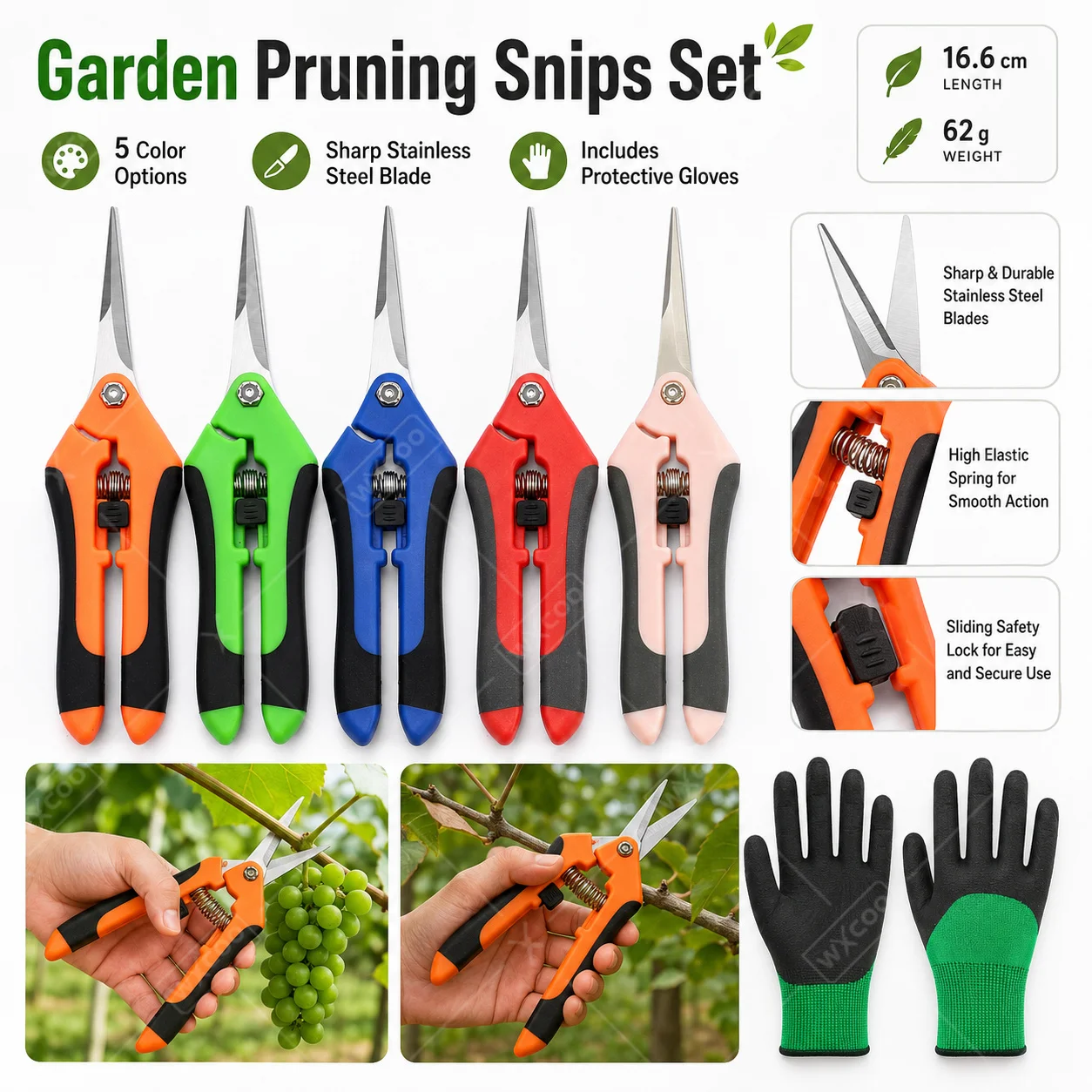 Stainless Steel Fruit Tree Pruning Shears Grape Picking Scissors Special Beekeeping Tools for Honeycomb Cutting Beehive Supplies